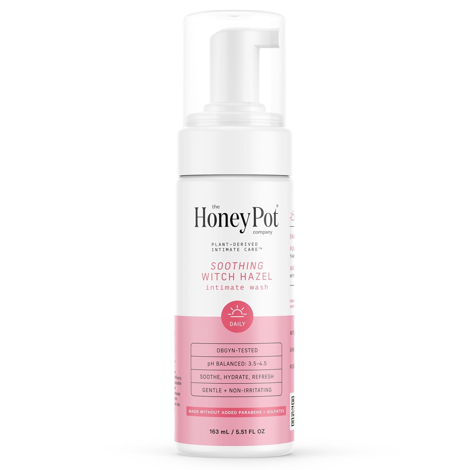 The Honey Pot Company – Witch Hazel Feminine Wash – Postpartum Essentials – Herbal Infused Hygiene Wash for Sensitive Skin – PH Balanced – Use to fill Post Partum Kit – Pregnancy Safe – 5.51 Fl Oz