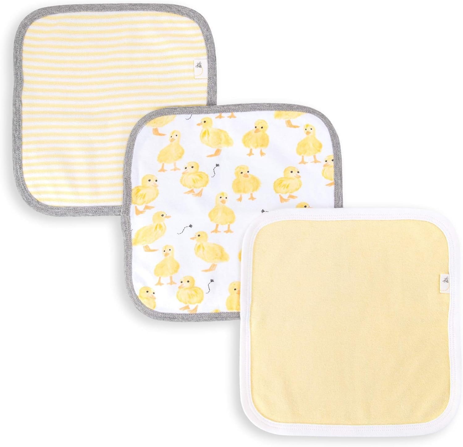 Burt’s Bees Baby Infant Washcloths, 100% Organic Cotton, Soft and Super Absorbent Knit Terry Wash Cloth – 3 Pack Set