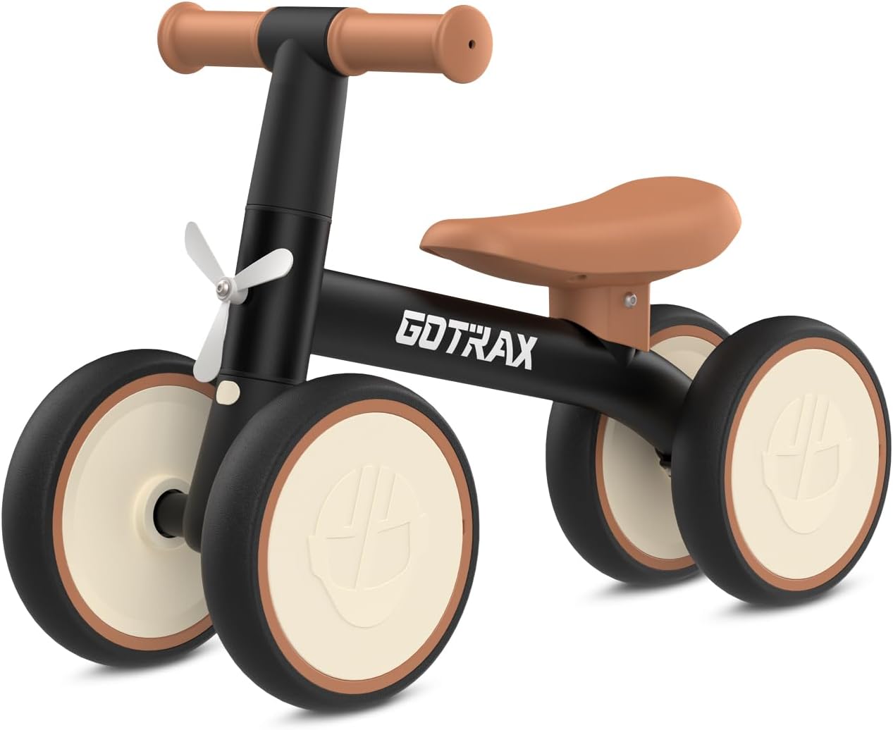 Gotrax Baby Balance Bike 1-2 Years, 7″ Front&Rear Silent Wheels, Sturdy Steel Frame 66 lbs Load, Quick 2-Min Assembly, CPC Certified, Comfortable Soft Seat, Toddler Birthday Gift for Boys&Girls Black