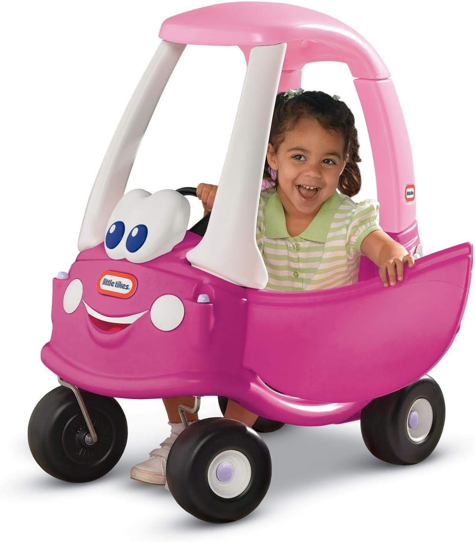Little Tikes Princess Cozy Coupe Ride-On Toy – Toddler Car Push and Buggy Includes Working Doors, Steering Wheel, Horn, Gas Cap, Ignition Switch – For Boys and Girls Active Play , Magenta
