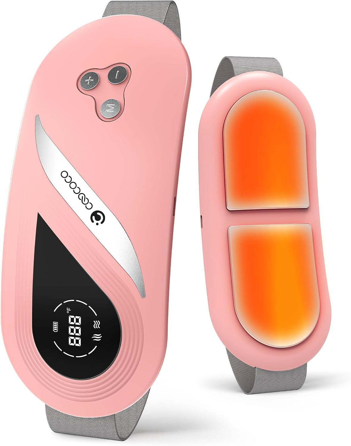 2026 Upgraded Heating Pad for Period Cramps, FSA Eligible Fast Heating Pad with 2X Larger Heating Areas, CooCoCo Cordless Waist Belt for Menstrual Cramp Relief